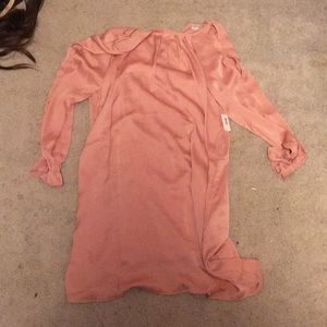 Peach dress with small shoulder cut outs